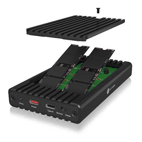 Naprava za kloniranje ICY BOX IB-2817MCL-C31 za 2x NVMe SSD 2