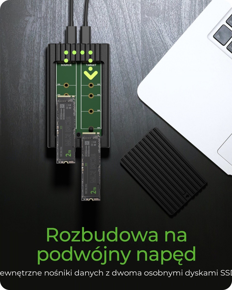 Naprava za kloniranje ICY BOX IB-2817MCL-C31 za 2x NVMe SSD 8