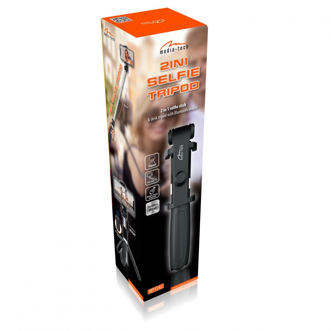 Media-Tech MT5542: Selfie palica in namizni stativ 2v1 s Bluetooth daljincem 6