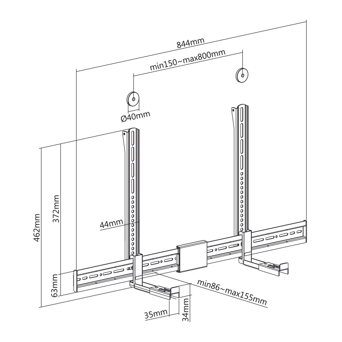Nastavljivo stojalo za soundbar MC-465 8