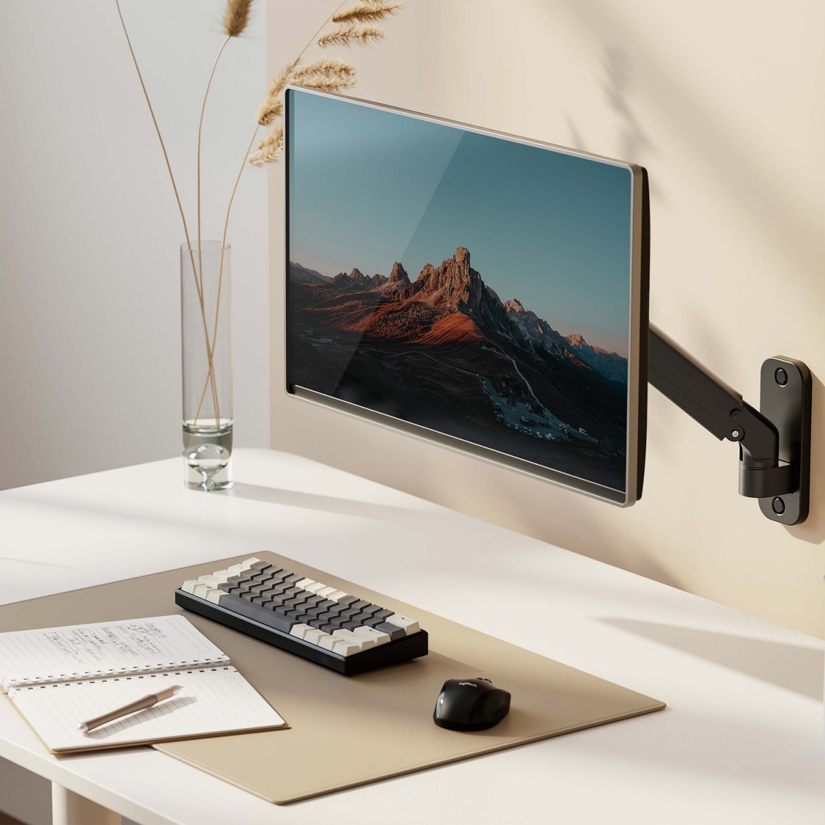 Stensko držalo za monitor 17-27" Maclean MC-458, do 7kg, plinska vzmet 2