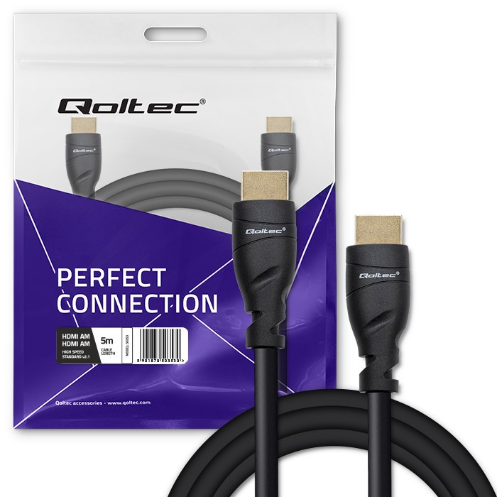HDMI kabel v2.1 Ultra High Speed 8K, 60Hz, 26AWG, 5m, zlat 4