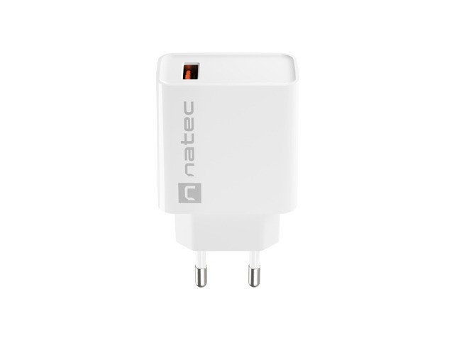 Mrežni polnilnik Ribera 1x USB-A, 18W, bel 6