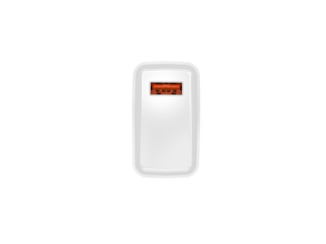 Mrežni polnilnik Ribera 1x USB-A, 18W, bel 7