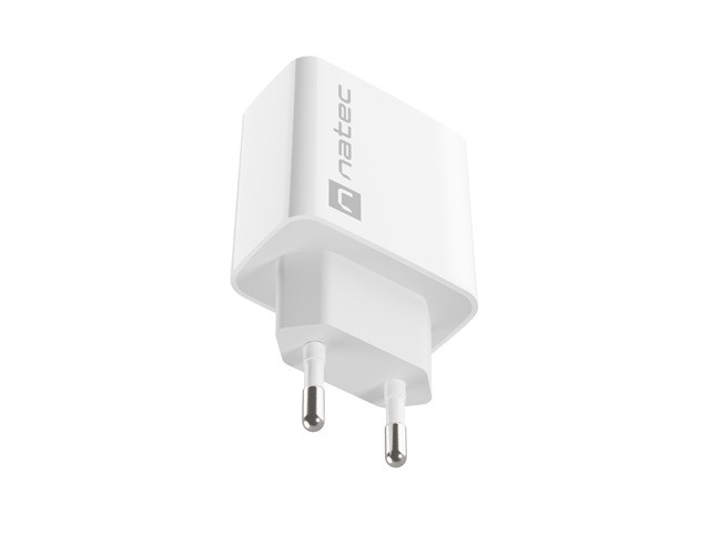 Mrežni polnilnik Ribera 1x USB-A + 1x USB-C, 20W, bel 3
