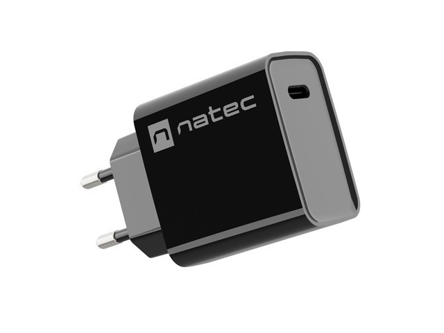 Mrežni polnilnik Ribera 1x USB-C, 20W, črn