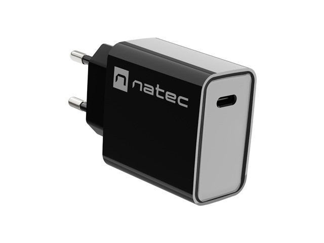 Mrežni polnilnik Ribera 1x USB-C, 20W, črn 6