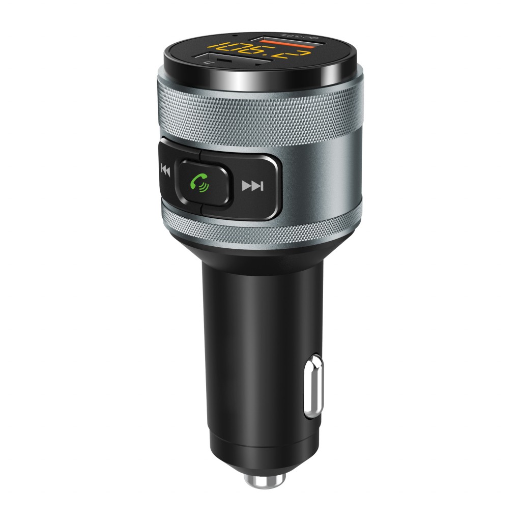 Avtomobilski FM oddajnik MP3 z BT, USB LCD FM-57 QC3.0 2