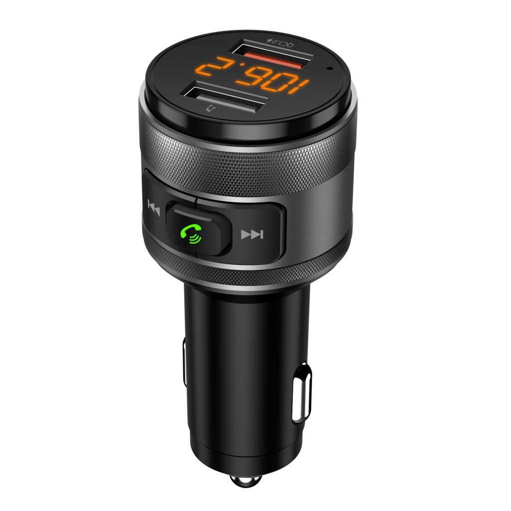 Avtomobilski FM oddajnik MP3 z BT, USB LCD FM-57 QC3.0