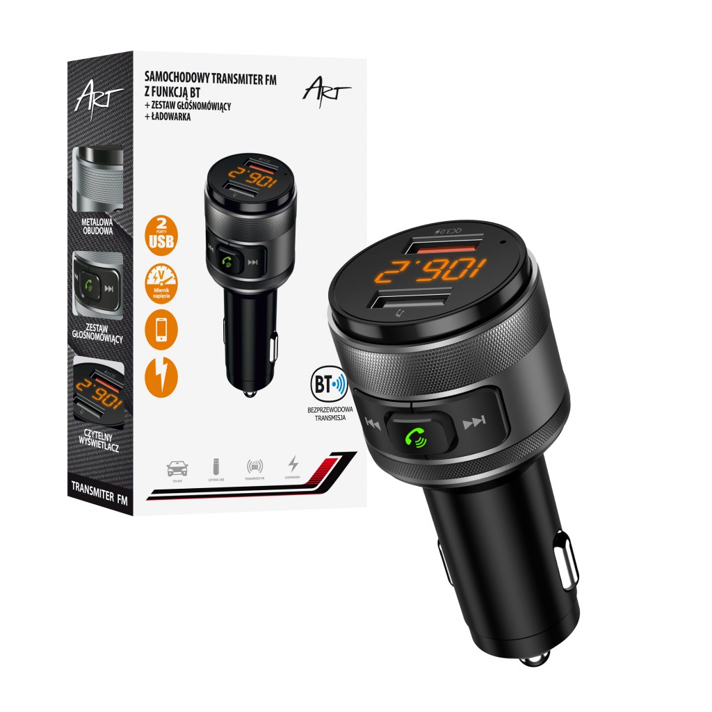 Avtomobilski FM oddajnik MP3 z BT, USB LCD FM-57 QC3.0 4