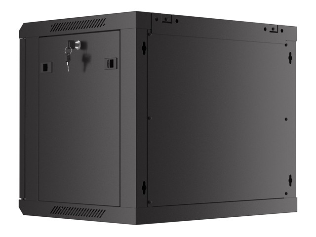 19" stenska omara 9U 600x450 perforirana vrata (črna, flat pack) 6
