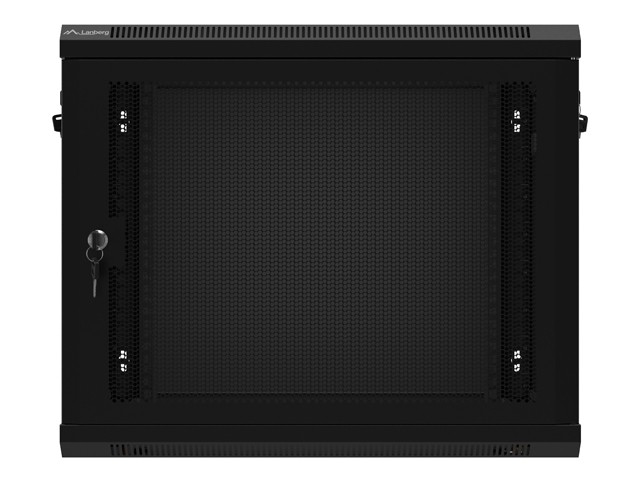 19" stenska omara 9U 600x450 perforirana vrata (črna, flat pack) 8