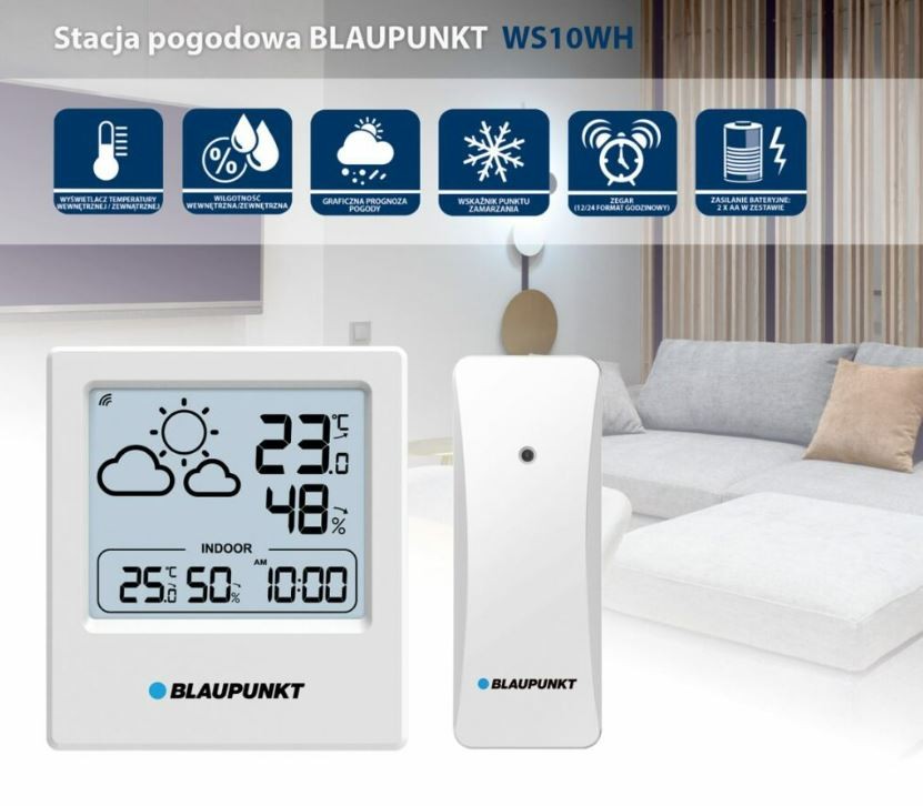Vremenska postaja WS10WH, bela 3