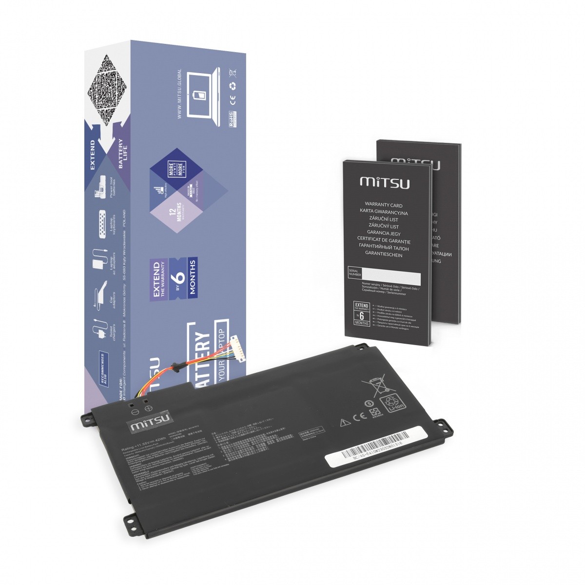 Baterija za Asus E410MA L410MA, 3550 mAh