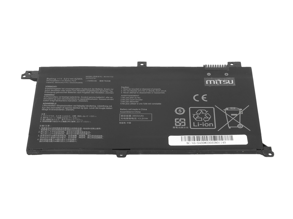 Nadomestna baterija za Asus VIVOBOOK S430/X430U/K430 (B31N1732) 3