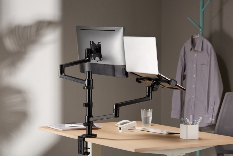 Stojalo za monitor do 27'' in prenosnik do 17'' Gembird 3