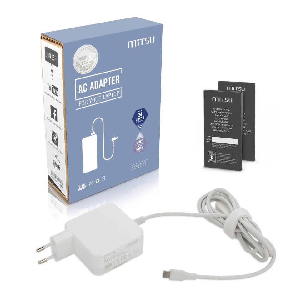 Polnilnik za prenosnik 45W USB-C PD