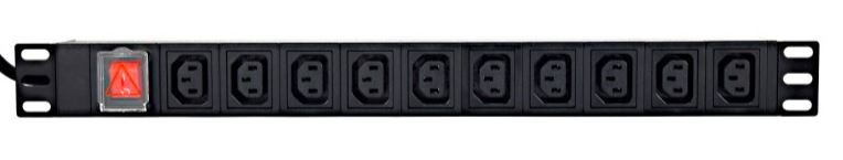 Razdelilna letev Rack PDU 10x C13, 1U, 16A, C19, 2m