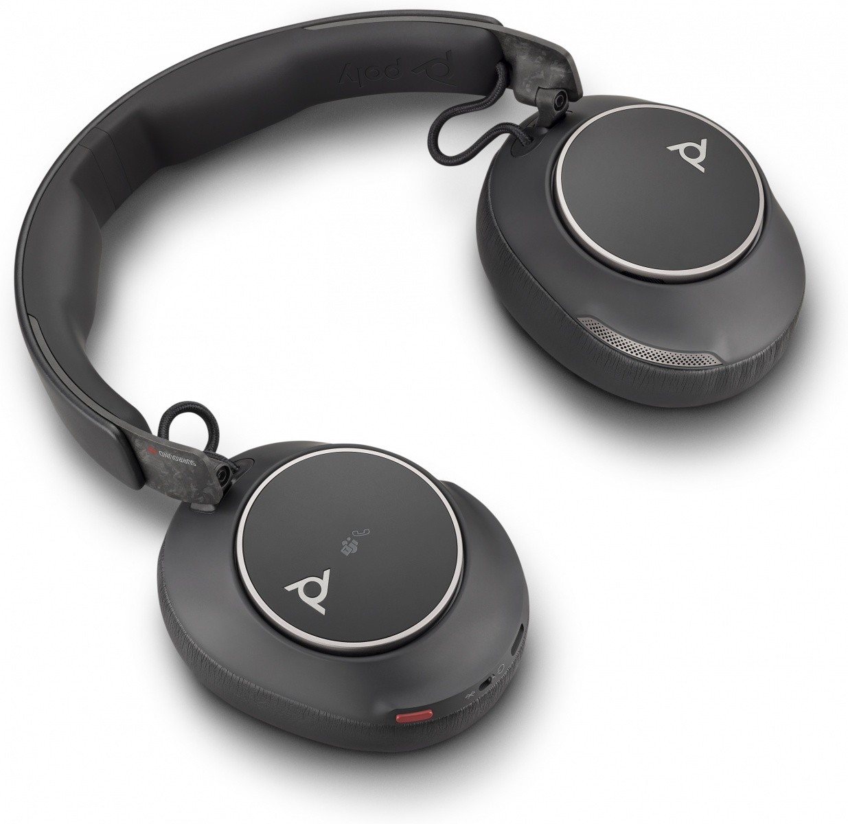 POLY Voyager Surround 80 UC MS slušalke, USB-C + USB-C/A adapter 3