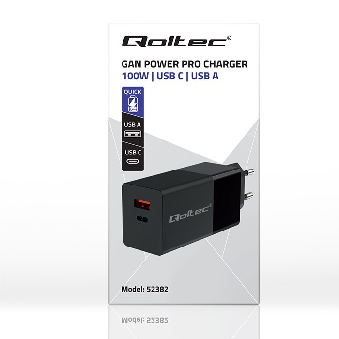 GaN Power Pro 100W polnilnik USB-C + USB 2