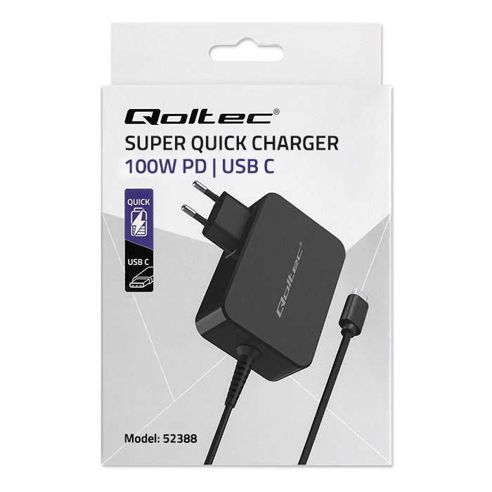 100W USB-C GaN polnilec Power Pro Črn 7