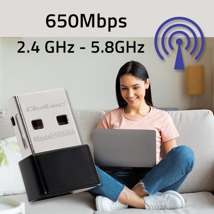 Ultra hiter Wi-Fi USB adapter AC 650Mbps 2