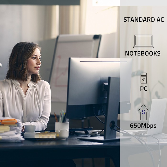 Ultra hiter Wi-Fi USB adapter AC 650Mbps 8