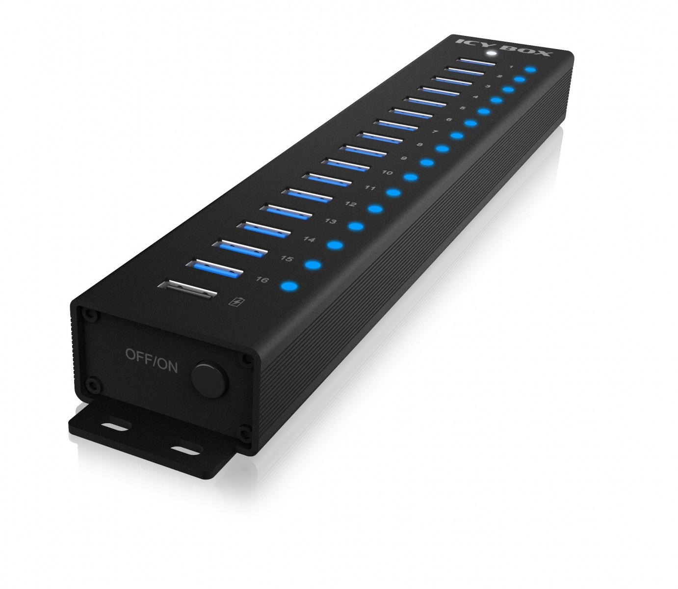 USB HUB 16+1 portov IB-HUB1717, 96W napajalnik 3
