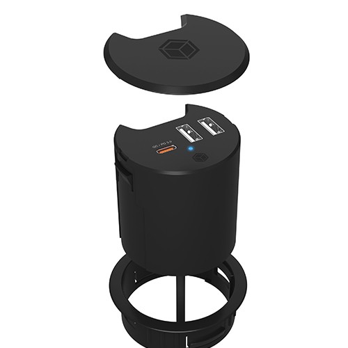 Namizni polnilnik IB-HUB1407, 3 USB priključki 2