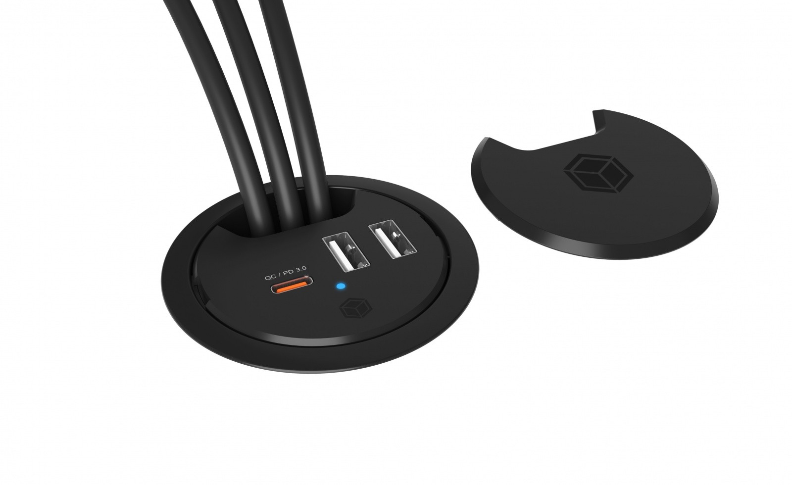 Namizni polnilnik IB-HUB1407, 3 USB priključki 4