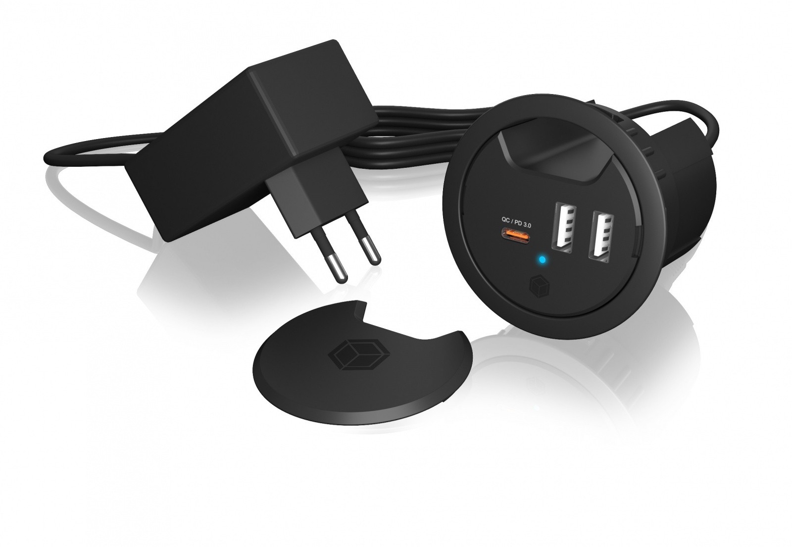 Namizni polnilnik IB-HUB1407, 3 USB priključki 7