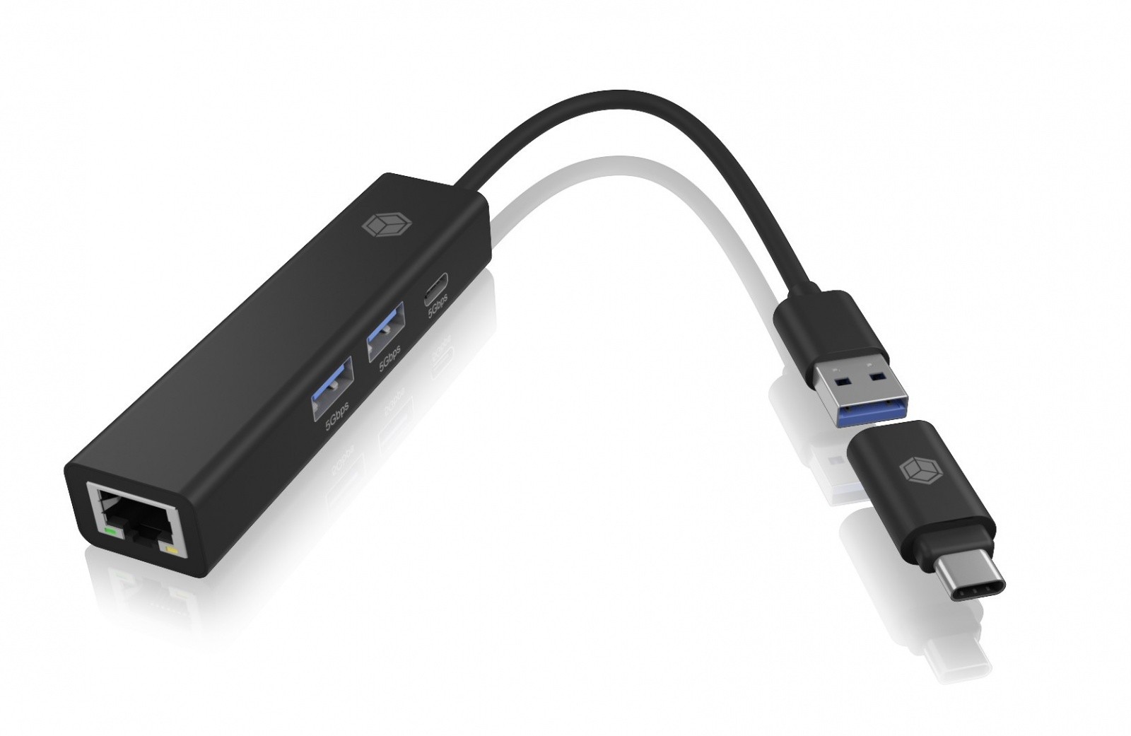 4v1 HUB IB-HUB1439-LAN z USB-C, USB-A in LAN 3