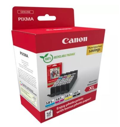 Multipack črnih, cian, magenta in rumenih kartuš CLI-581XL Photo Value 2