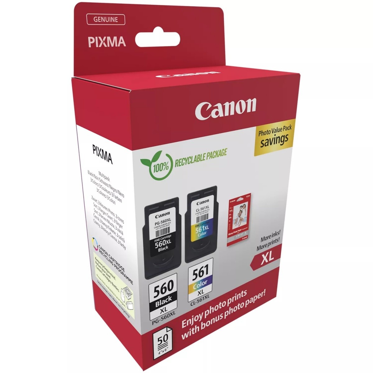 Kombiniran paket kartuš PG-560XL / CL-561XL Photo Value 2