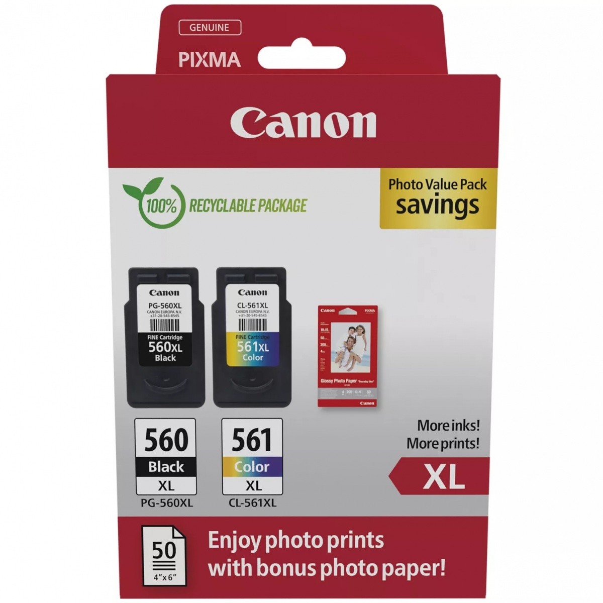 Kombiniran paket kartuš PG-560XL / CL-561XL Photo Value
