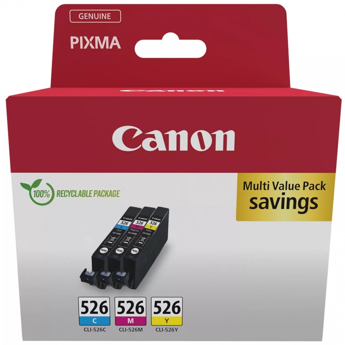 Multipack cian, magenta in rumenih kartuš CLI-526