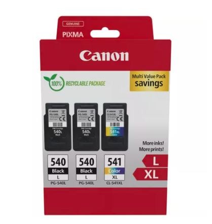 Paket dveh črnih in barvne XL kartuše, PG-540Lx2/CL-541XL