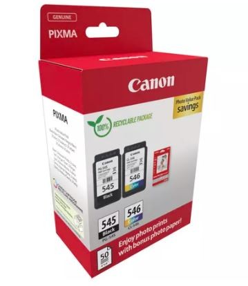 Multipack črnih in barvnih kartuš PG-545/CL-546 Photo Value 2