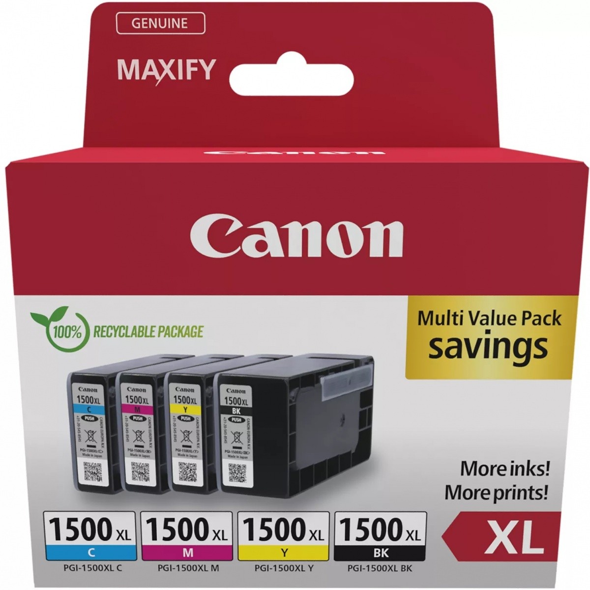 Canon Multipack črnil PGI-1500XL (BK/C/M/Y)