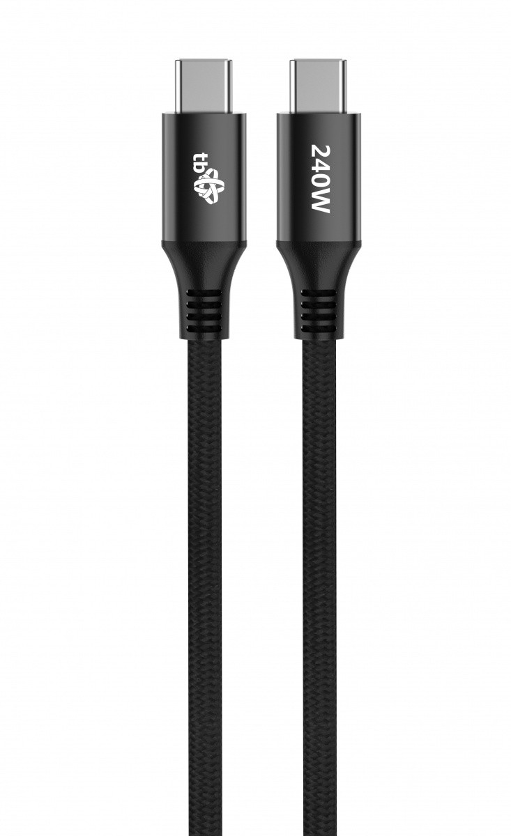 Kabel USB C na USB C 1m 240W, črn