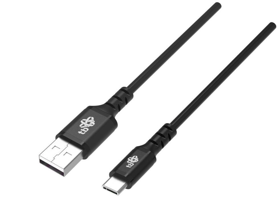 Kabel USB na USB-C 1,5 m, silikonski, črn