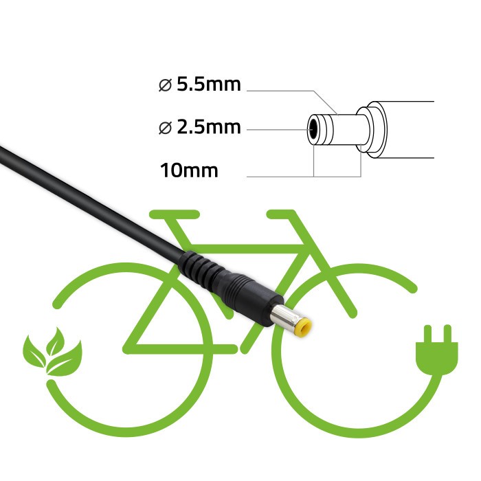Polnilnik za baterijo e-kolesa 36V / 42V / 2A, priključek 5.5*2.5 4