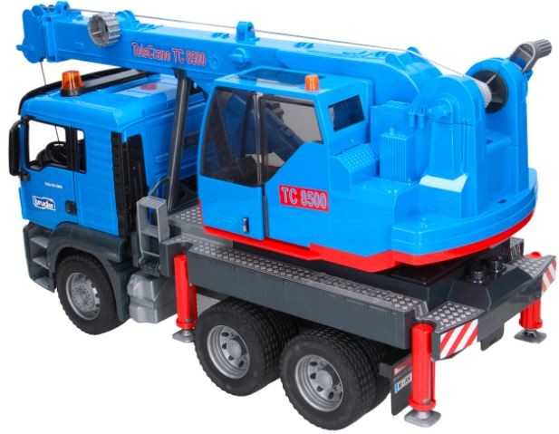 BRUDER MAN TGS tovornjak z dvigalom, modra 4