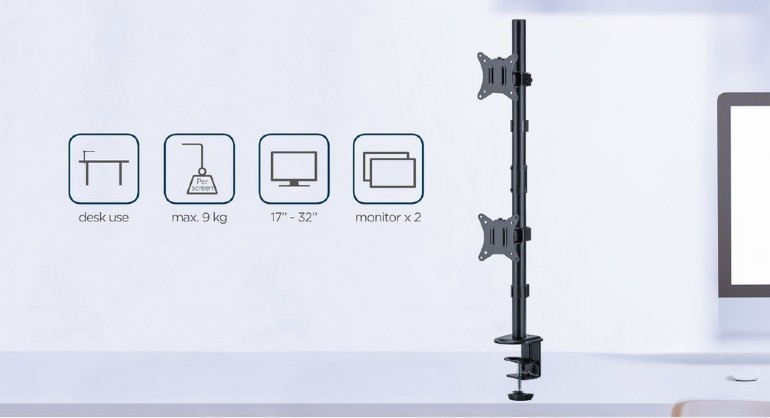 Nosilec za 2 monitorja 17-32" do 9 kg 5