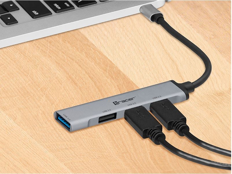 Tracer USB 3.0 HUB H40, 4 vrata, USB-C 2