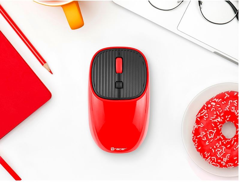 Brezžična miška Tracer WAVE RF 2.4 Ghz - Rdeča 2