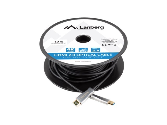 Kabel HDMI M/M v2.1, 10M, optični AOC, črn