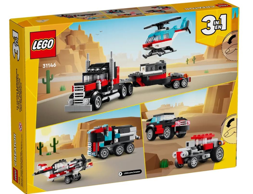 LEGO Creator 31146 Tovornjak s platformo in helikopterjem 5