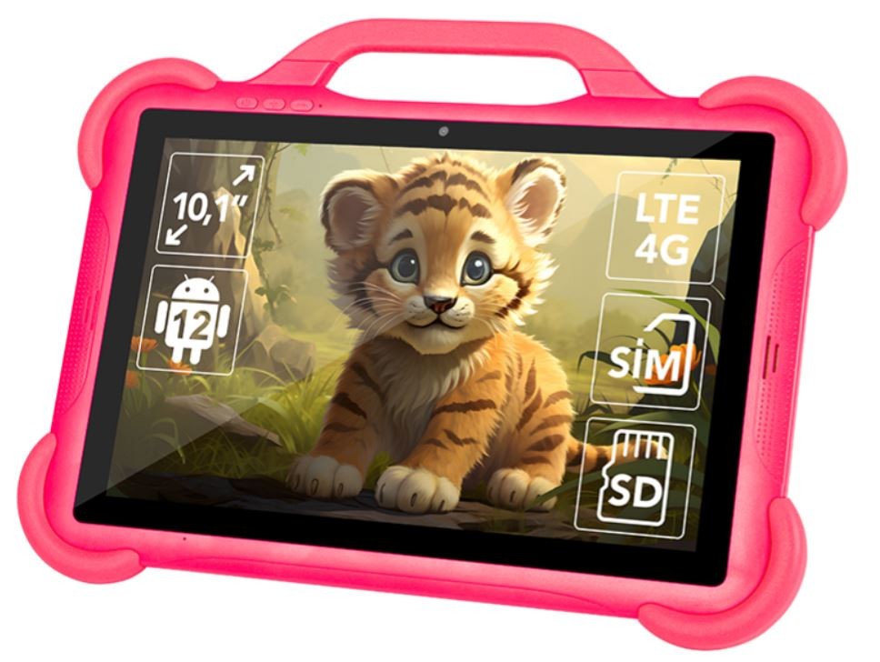 BLOW KidsTAB10 4G tablet, 4/64GB, roza etui