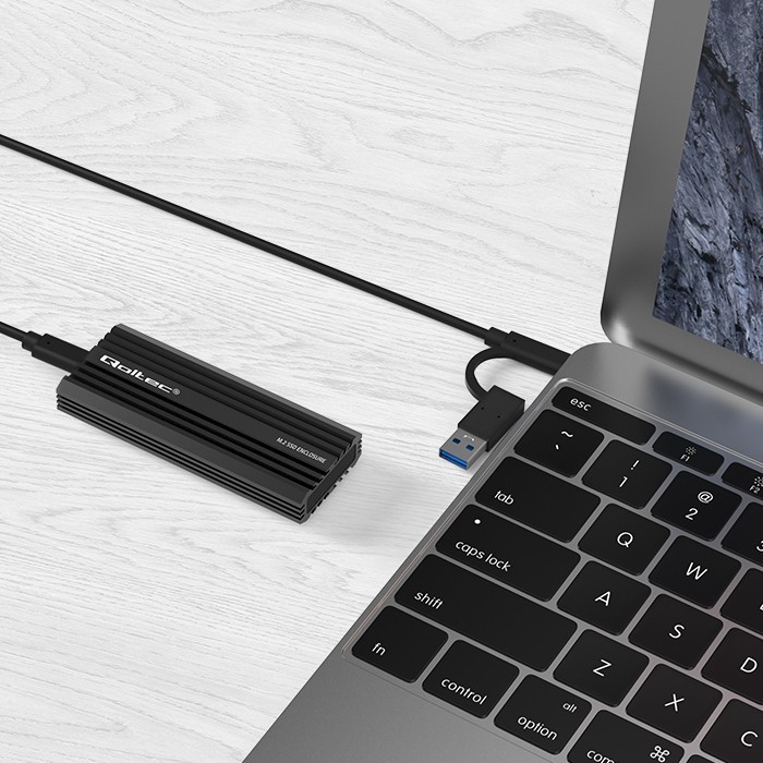Ohišje za M.2 SSD NV2270, USB-C 2